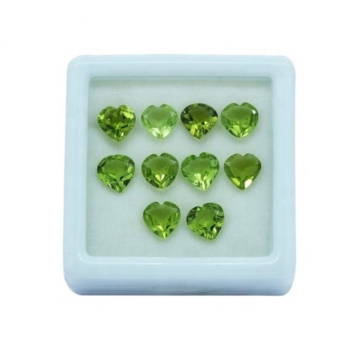 5mm Peridot Faceted Heart Loose Gemstones