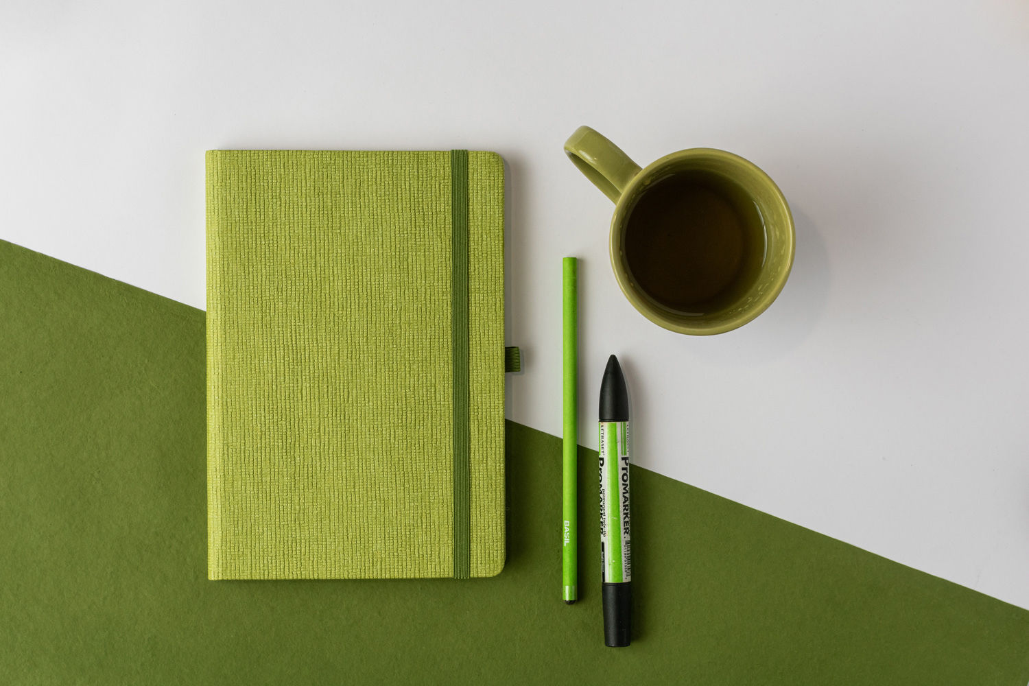 Comma Abaca - A5 Size - Hard Bound Notebook (Green)