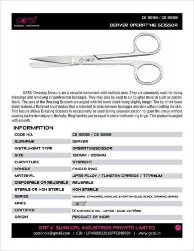 Deaver Operating Scissors