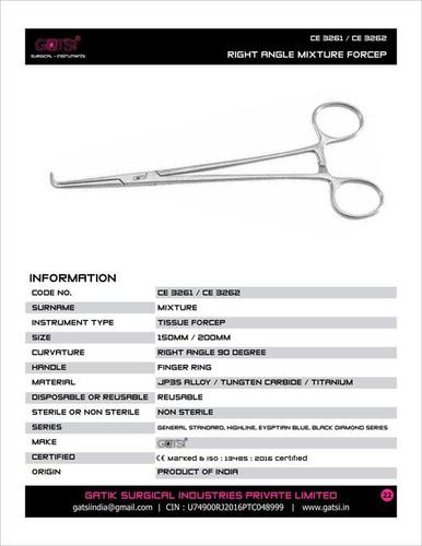 Right Angle Mixture Forcep
