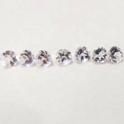 4mm White Topaz Faceted Heart Loose Gemstones