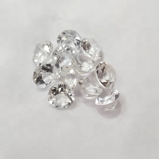 7mm White Topaz Faceted Heart Loose Gemstones
