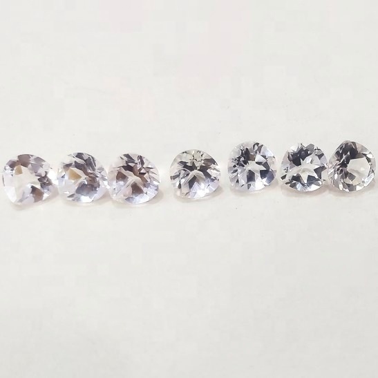 9mm White Topaz Faceted Heart Loose Gemstones