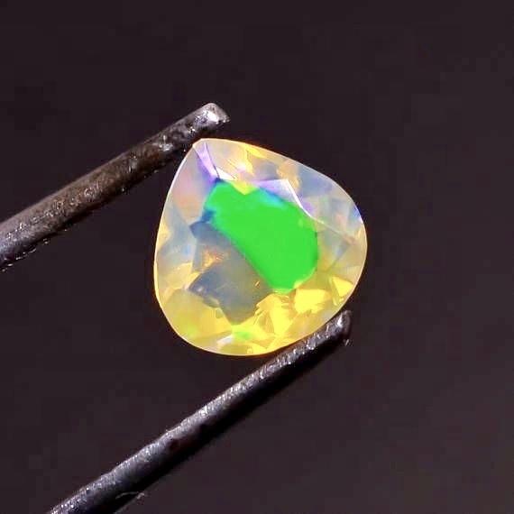 4mm Ethiopian Opal Faceted Heart Loose Gemstones