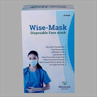 Disposable Paper Face Mask Packaging Box - Laminated Material , Rectangular Shape, Matte Lamination Finish, Blue Color