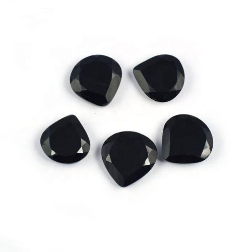 8mm Black Onyx Faceted Heart Loose Gemstones