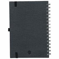 Comma Abaca - A5 Size - Wire-O-Bound Notebook (Black)