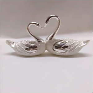 Silver Plated Swan Statue