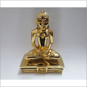 Gold Plated Mahavir Swami Statue