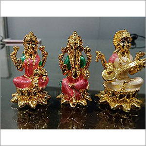 Pearl Finish Ganesh Laxmi Saraswati