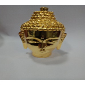 Gold plated Buddha Head Statue