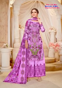 Razia Sultan Vol-32 Karachi Printed Cotton Dress Material Catalog