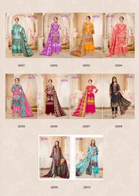 Razia Sultan Vol-32 Karachi Printed Cotton Dress Material Catalog