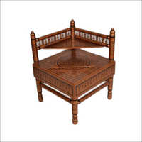 Brown Bedroom Wooden Corner Shelf