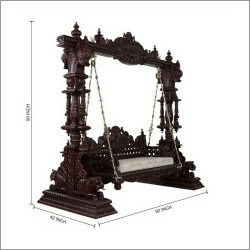 Eco-Friendly Heavy Elephant Carving Swing Jhula