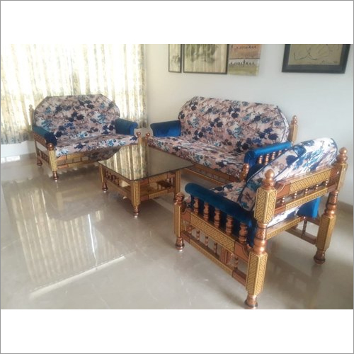 Durable Living Room Wooden Sofa Set