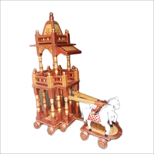 Durable Solid Wooden Krishna Rath