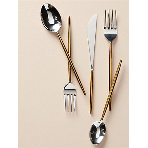 Cutipy Cutlery Set - Stainless Steel | Available in Different Sizes, Silver and Golden Colors, Plain Design for Versatile Dining Experiences