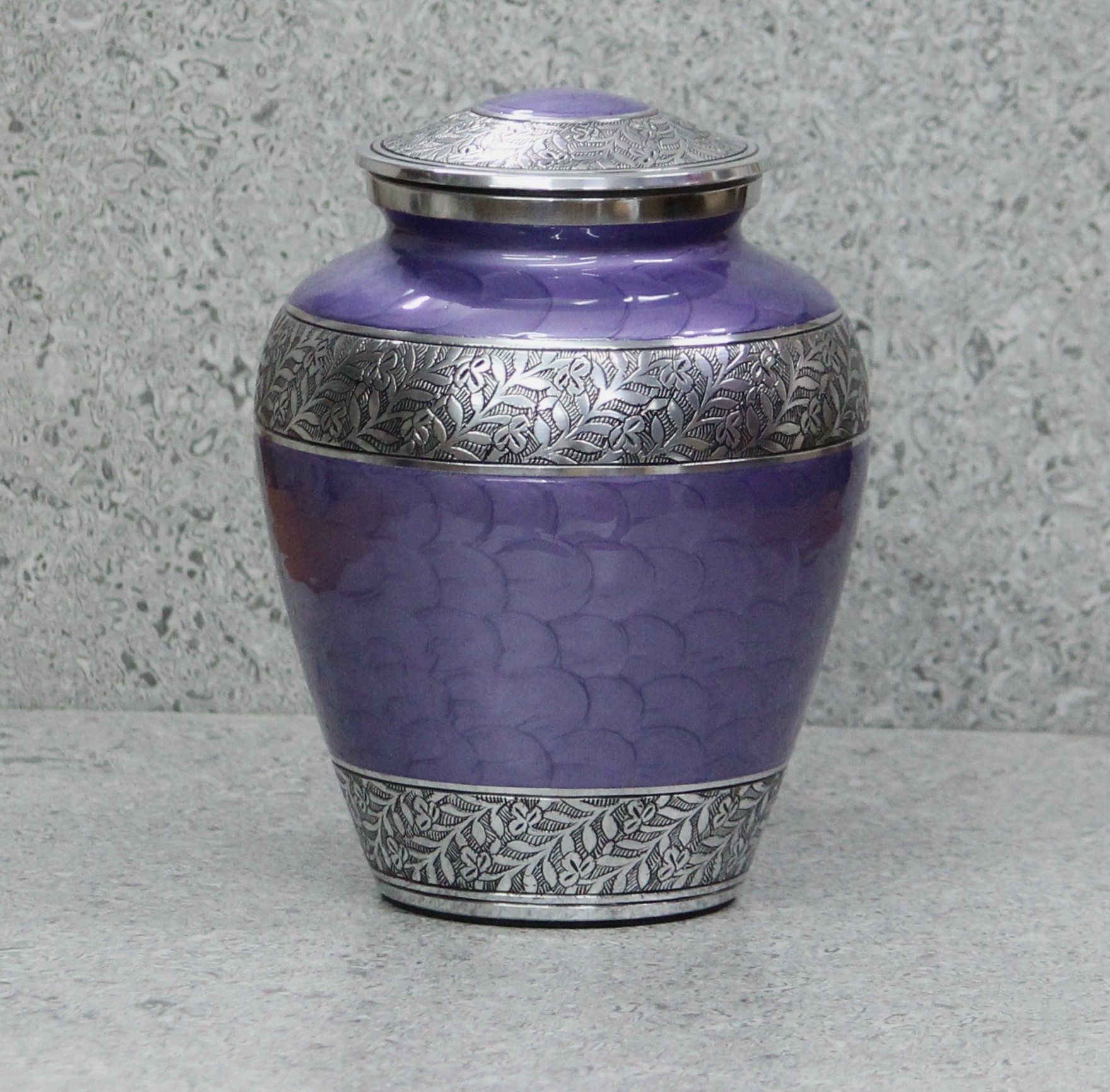 Aluminum Cremation Urn With Engraving Band
