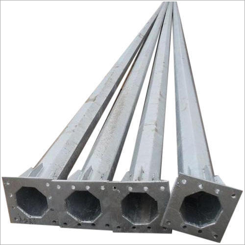 Warm White Color Hot Dip Galvanized Octagonal Light Poles
