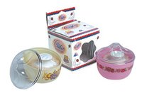 Cutie Powder Case - Plastic, Small, Pink | Lightweight, Screw Cap, Cartoon Embossed