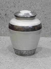 White Aluminum Cremation Urn