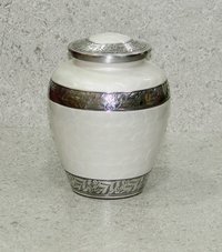 White Aluminum Cremation Urn
