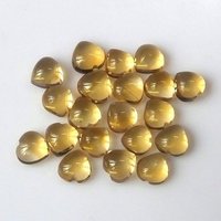 5mm Citrine Heart Cabochon Loose Gemstones