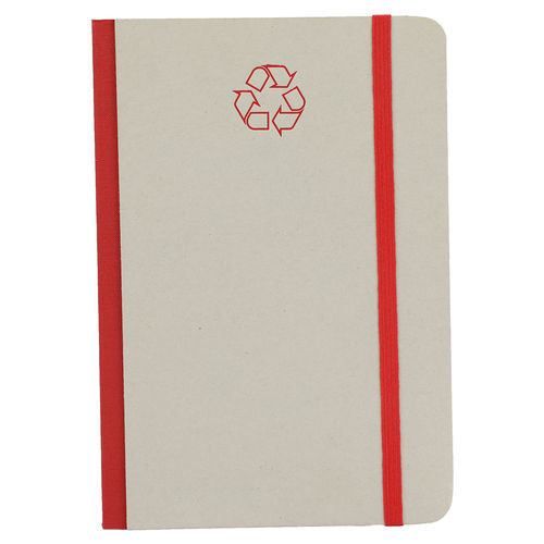 Features Include An Elastic Band Closure Which Matches The Colour Of The Spine And The Logo On The Cover Comma Ecologique  A5 Size  Hard Bound Notebook (Red)