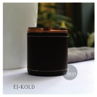 EJ-KOLD Metal Jar With Lid Color Coffee Brown
