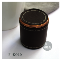 EJ-KOLD Metal Jar With Lid Color Coffee Brown