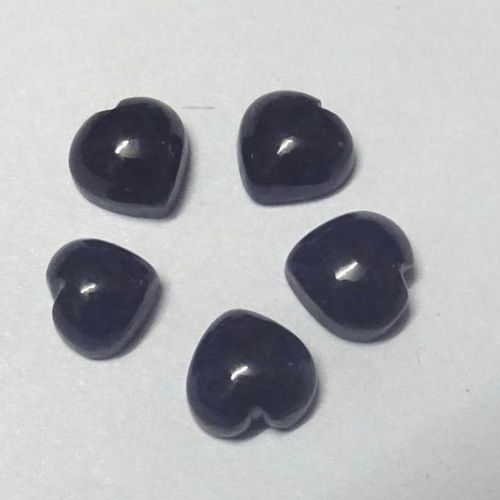 10mm Black Spinel Heart Cabochon Loose Gemstones