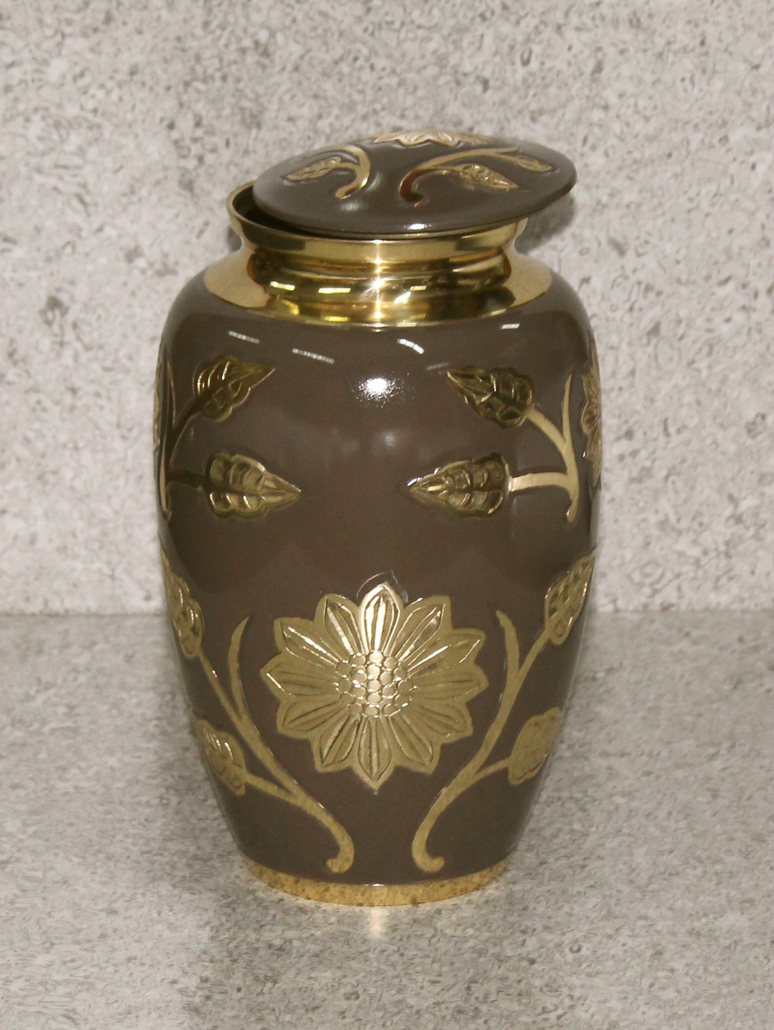 Classic Brown Enamel Urn