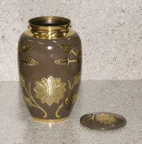 Classic Brown Enamel Urn