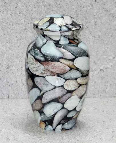 Grey Aluminum Sea Stone Urn