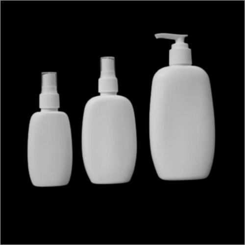 White Hdpe Oval Shape Bottle With Lotion Cream Pump