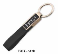 Metal Leather Keychain