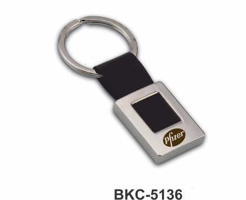 Metal Leather Keychain