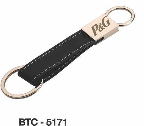 Metal Leather Keychain