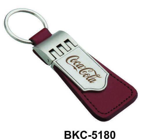 Metal Leather Keychain