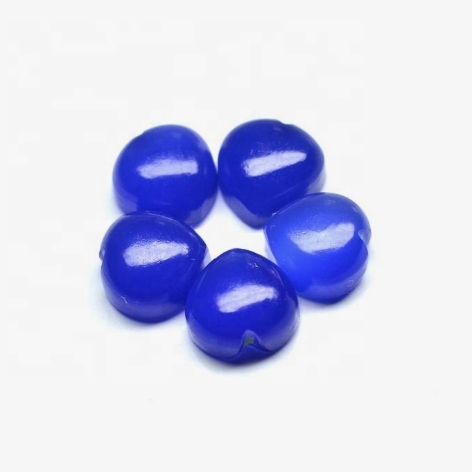 6mm Blue Chalcedony Heart Cabochon Loose Gemstones