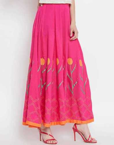 BLOSSOM CREPE SKIRTS CHIFFON PRINTED SKIRTS RAYON SKIRTS COTTON SKIRTS