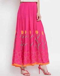 Blossom Crepe Skirts, Chiffon Printed Skirts, Rayon Skirts, Cotton Skirts