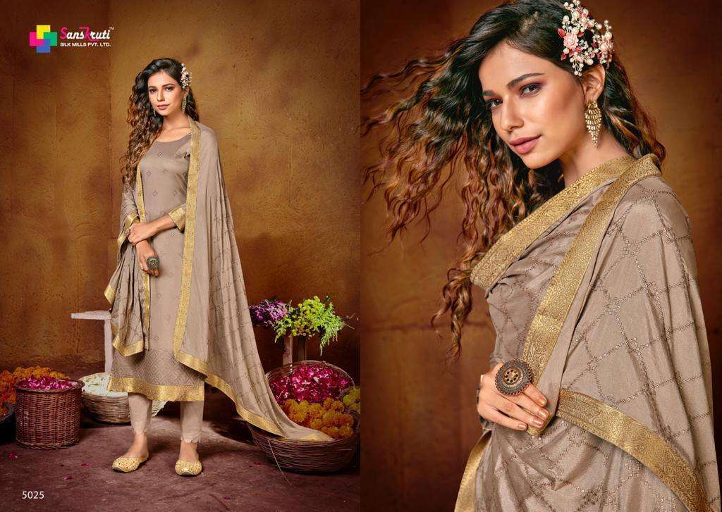 Sanskruti Khushnuma Jam Silk And Fancy Sequence Work Dress Material Catalog
