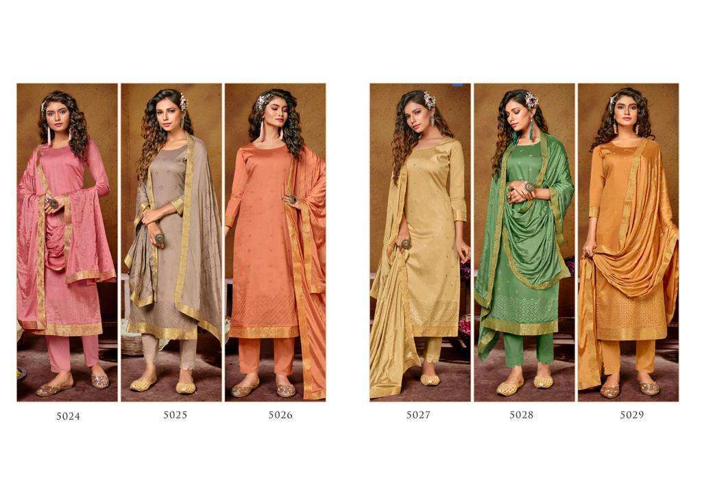Sanskruti Khushnuma Jam Silk And Fancy Sequence Work Dress Material Catalog