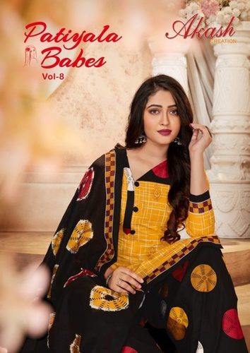 Akash Creation Patiyala Babes Vol 8 Cotton Printed Dress Material Catalog