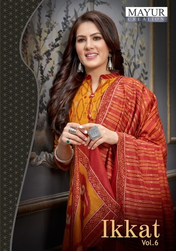 Mayur Creation Ikkat Vol 6 Cotton Patiyala Style Dress Material Catalog