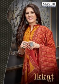 Mayur Creation Ikkat Vol 6 Cotton Patiyala Style Dress Material Catalog