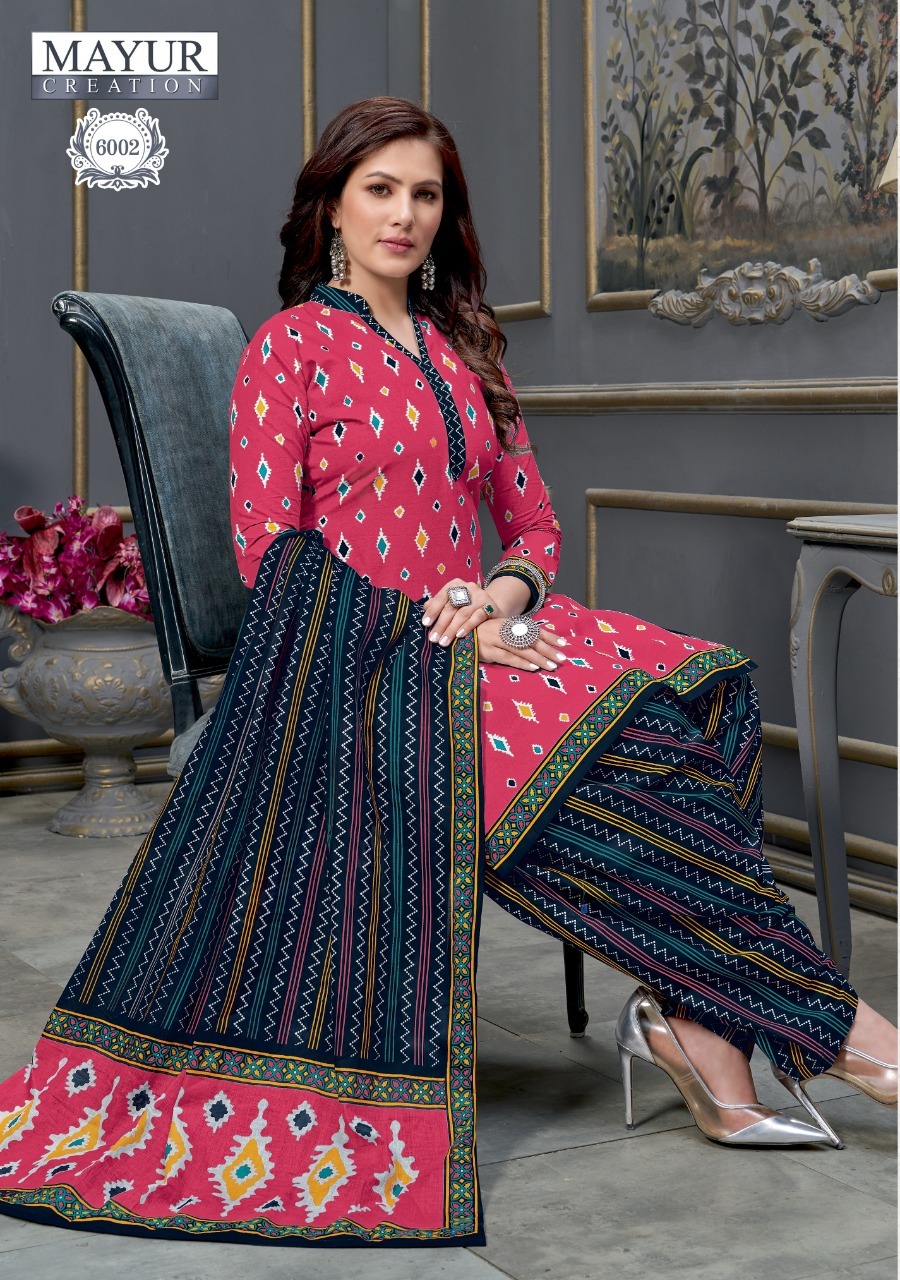Mayur Creation Ikkat Vol 6 Cotton Patiyala Style Dress Material Catalog