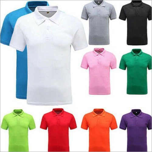 Available In Different Color Mens Plain Collar T Shirt